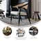 Flash Furniture Naomi Cane Rattan Dining and Accent Chair w/Solid Wood Frme, Gold Tipped Legs and Beige Padded Seat SK-220901-NATBLK-GG - alternate 6